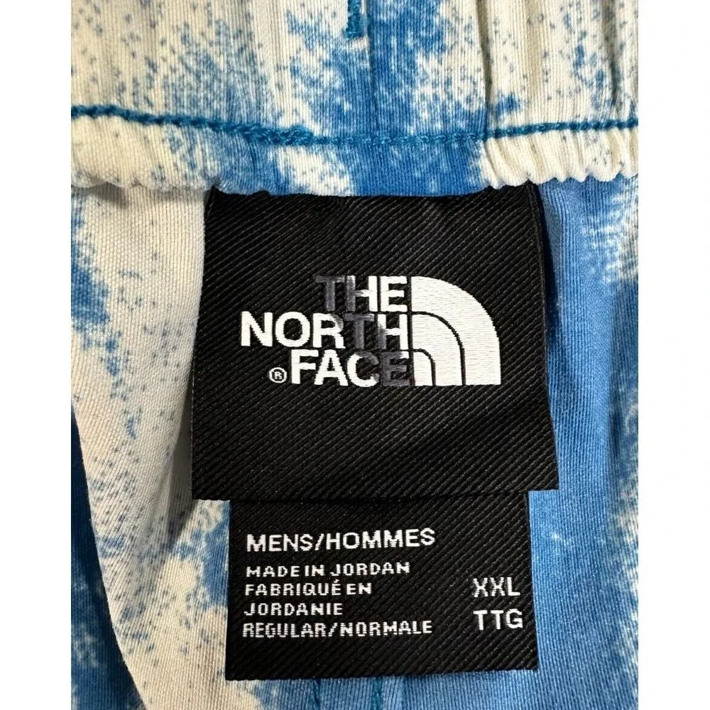 The Noth Face Swim Trunks Adult 2XL Blue Tie Dye Board Shorts Drawstring Men NEW